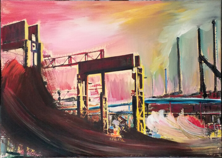 Im Spülgang der Geschichte 绘画, 23.6x33.1 in