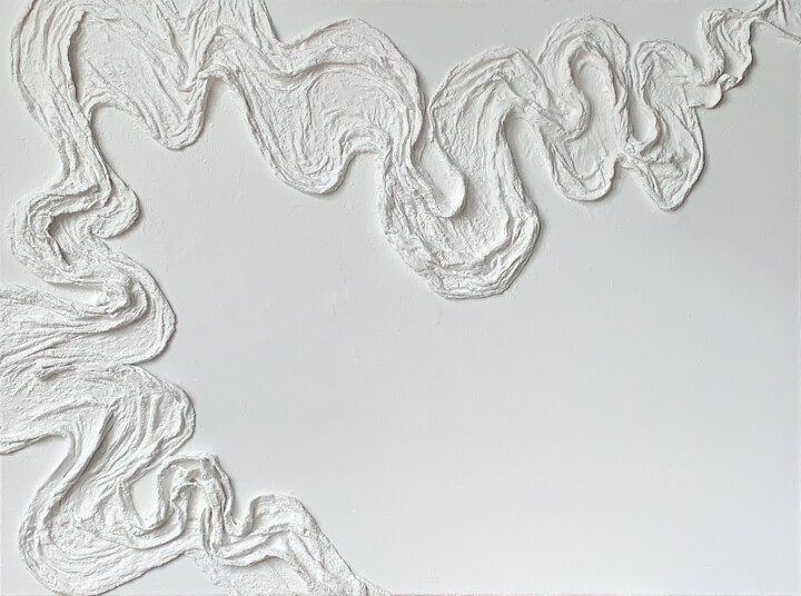 Iris,60x80cm-fashion, white, sculpture 雕塑, 23.6x31.5 in