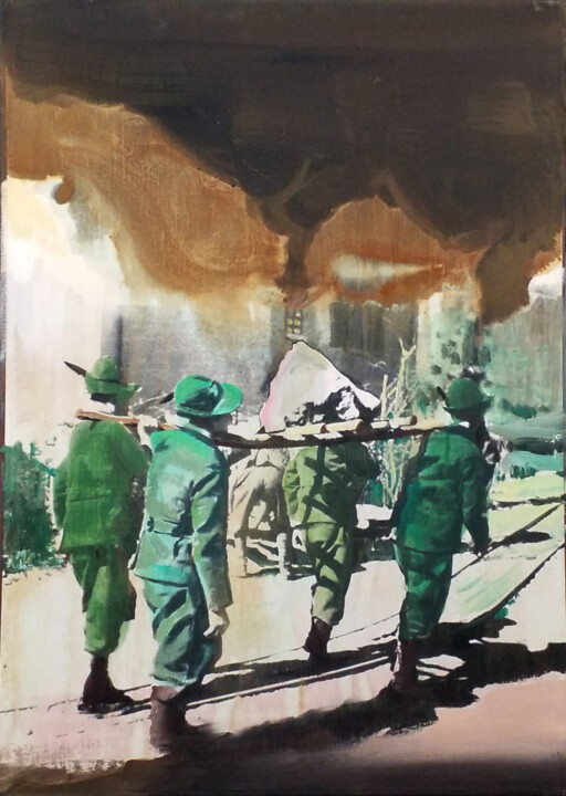 Alpini und der heilige Dolomit 绘画, 33.1x23.6 in
