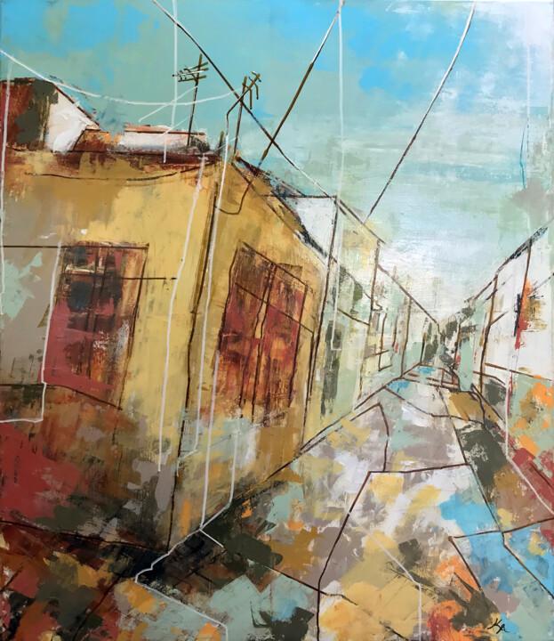 Painting titled "Revoir" by Kelly Allison, Original Artwork, Acrylic
