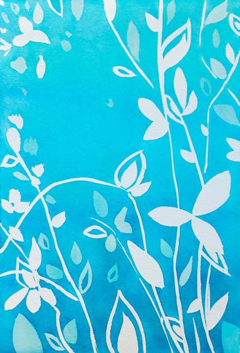 Painting titled "The Birth of Spring…" by Zefi Link, Original Artwork, Watercolor