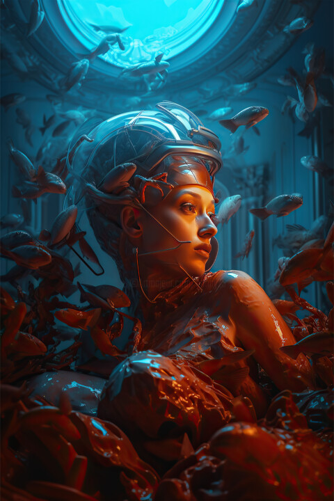 Digital Arts titled "beyond the eternal…" by Hrmny_25, Original Artwork, AI generated image
