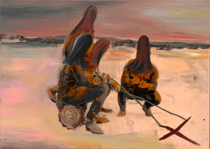 Markierung Absprung 绘画, 23.6x33.1 in