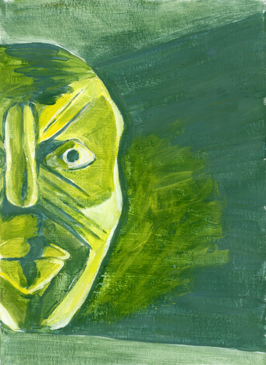 Mask #2 绘画, 8x5.8 in
