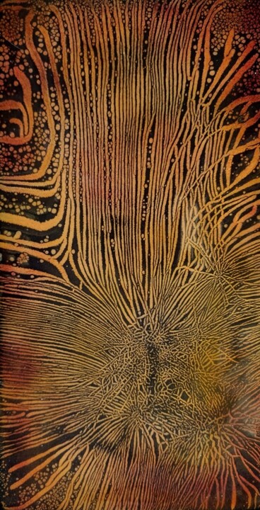 Peinture intitulée "Nausicaa" par Isabelle Mathis, Œuvre d'art originale, Émail