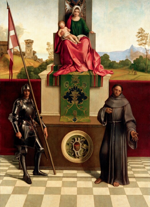 Painting titled "Palais de Castelfra…" by Giorgione, Original Artwork, Oil