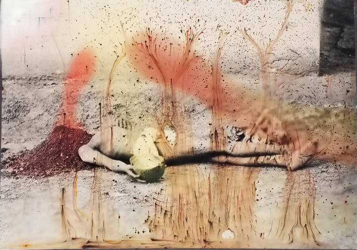 Denkstelle beschleunigte Folklore 绘画, 16.5x23.6 in