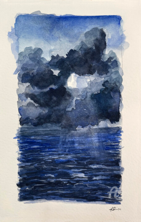 Peinture intitulée "Abstraction 18" par Humberto Cesar Pornaro, Œuvre d'art originale, Aquarelle
