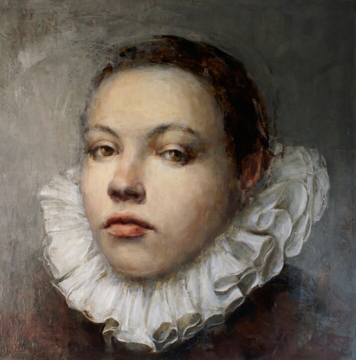 Boy from the past.Garson du passe. 绘画, 48.4x48.4 in