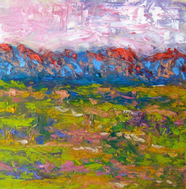 Pintura intitulada "Monsoon Morning" por Jeff Ferst, Obras de arte originais, Óleo Montado em Armação em madeira