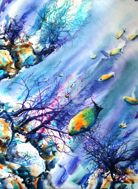 Le poisson perroquet 绘画, 29.5x22.4 in