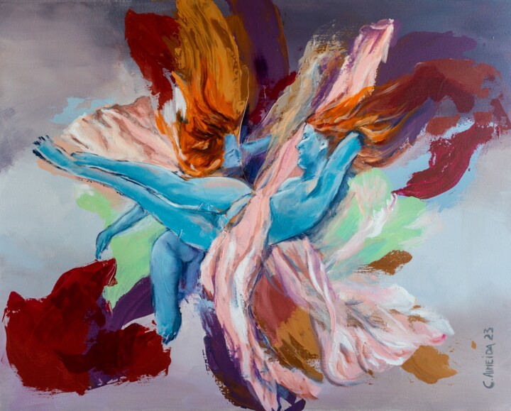 Nymphs 绘画, 31.5x39.4 in