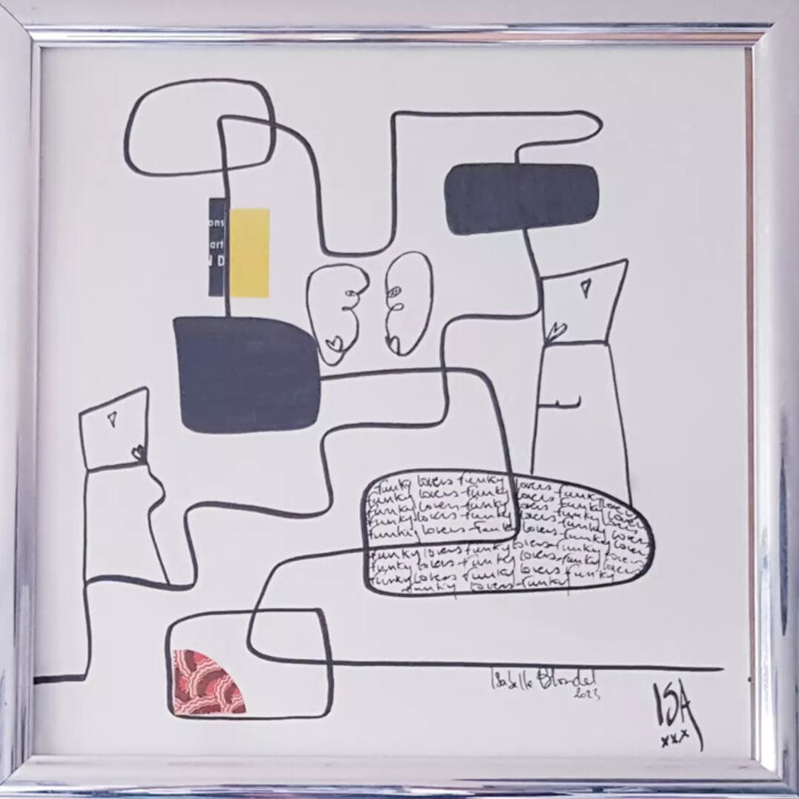 Funky Lovers tryptique 图画, 11.8x11.8 in