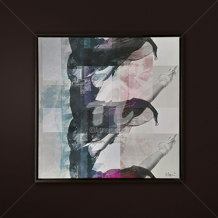 La Danse Q Collage 拼贴, 47.2x47.2 in
