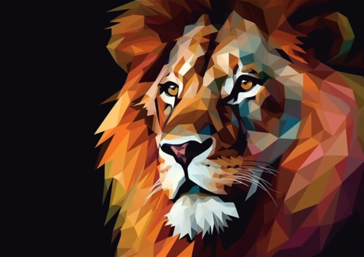 PARIS LION 数字艺术, 16.5x23.4 in