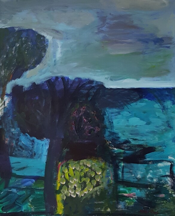 Pintura titulada "EN BORD DE MER" por Mchartrie, Obra de arte original, Acrílico