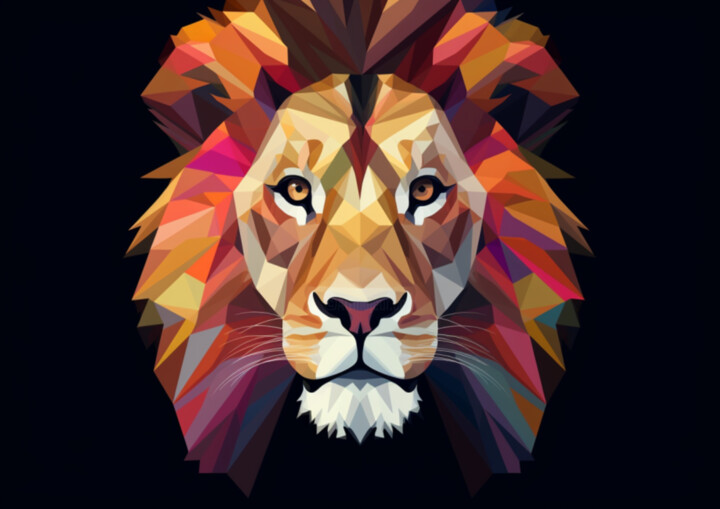 LUMA LION 数字艺术, 16.5x23.4 in