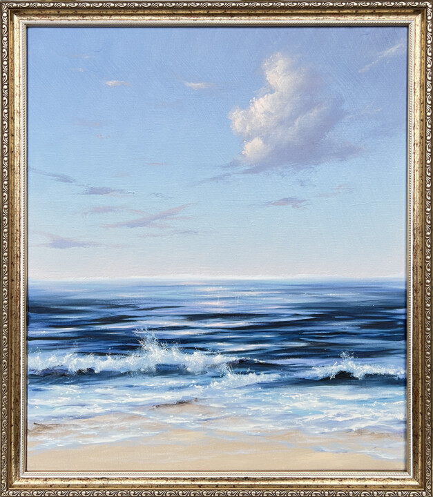 Painting titled "How are your eyes" by Anna Kulak, Original Artwork, Oil Mounted on Wood Stretcher frame
