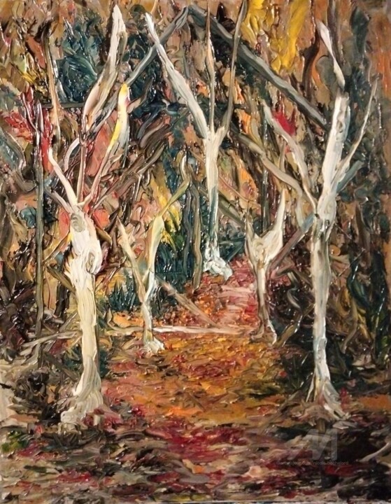 Sous bois Painting, 19.7x15.8 in