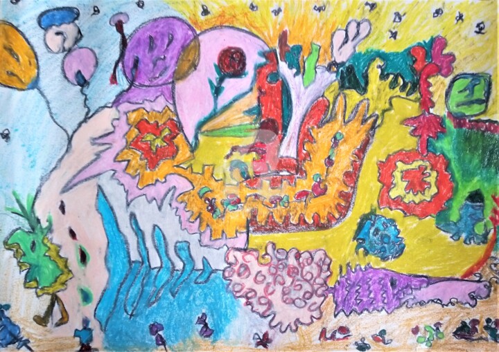 "O Mapa de Estradas" başlıklı Resim Sónia Marcos tarafından, Orijinal sanat, Pastel