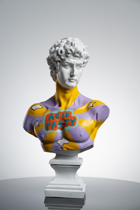 Acid Party David Handmade Sculpture 雕塑, 16.5x9.8 in