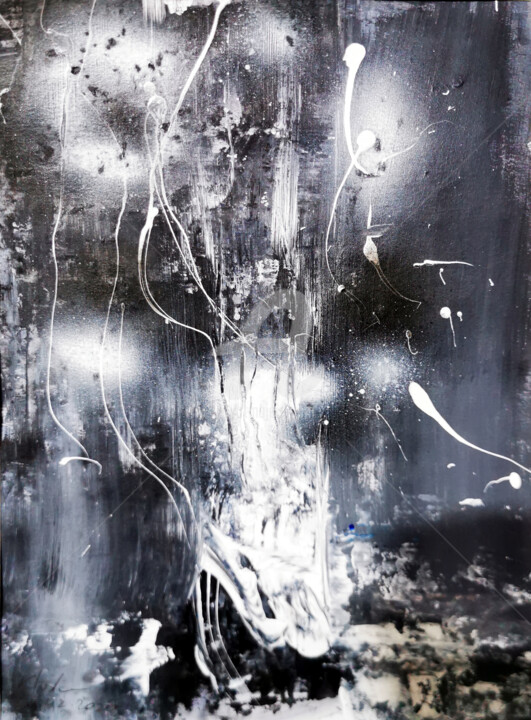 Framed spontaneous enigmatic dark still life special artwork 绘画, 11.8x8.3 in