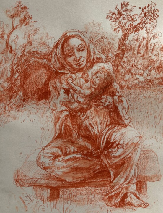 Madone 图画, 12.6x9.5 in