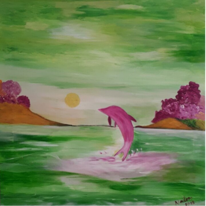 O Boto 绘画, 27.6x27.6 in