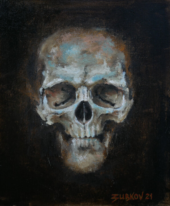 Dark Skull 绘画, 14.2x11.8 in