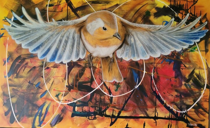 Golden Love 绘画, 39.4x63 in