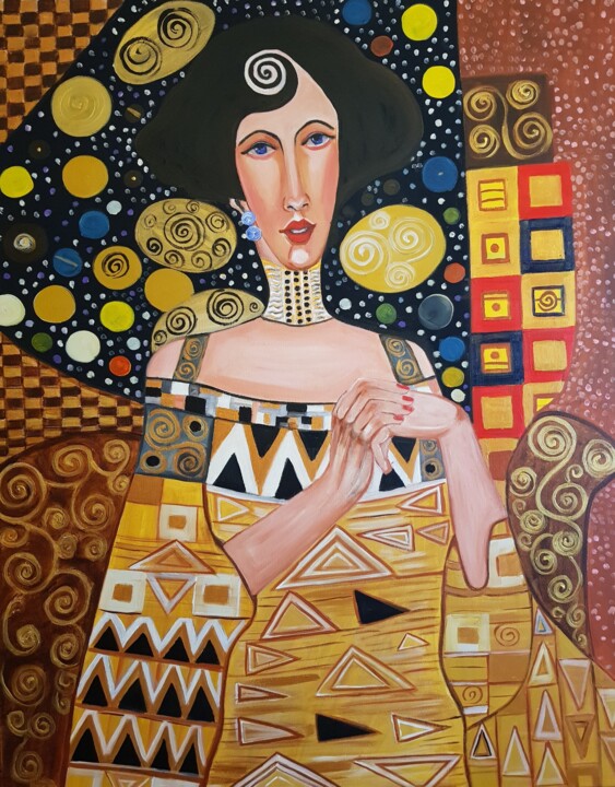 Homage to Klimt 绘画, 39.4x31.5 in