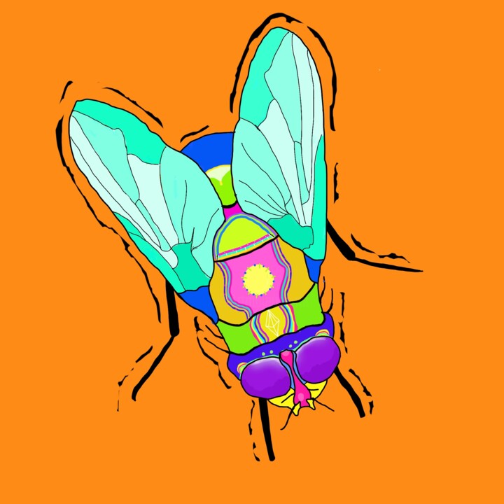 Цифровое искусство под названием "Fly" - Pelin Gürses, Подлинное произведение искусства, 2D Цифровая Работа