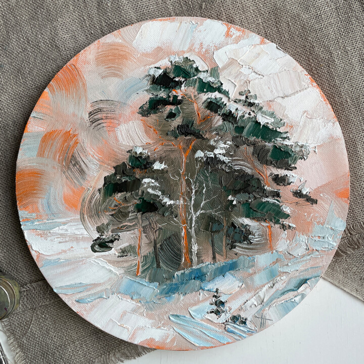 PINE FOREST 绘画, 11.8x11.8 in