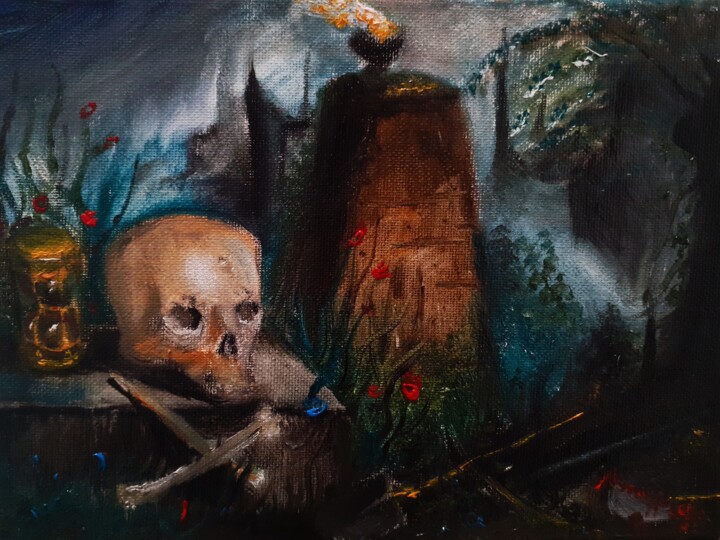 Nature Morte en Pleine Jungle Amazonienne 绘画, 7.2x9.5 in