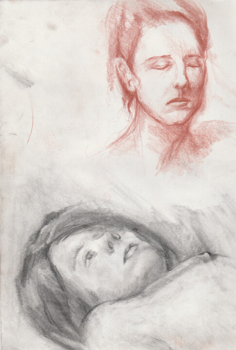 Desenho intitulada "portraits" por Grégory Geng, Obras de arte originais, Lápis