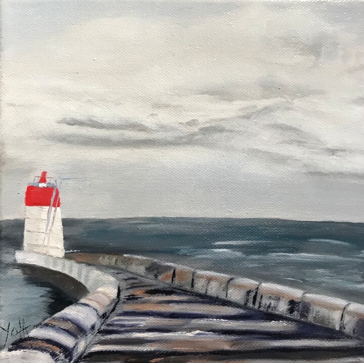 Peinture intitulée "Estacade de Capbret…" par Yolande Strauss Ruinet (Yola), Œuvre d'art originale, Huile