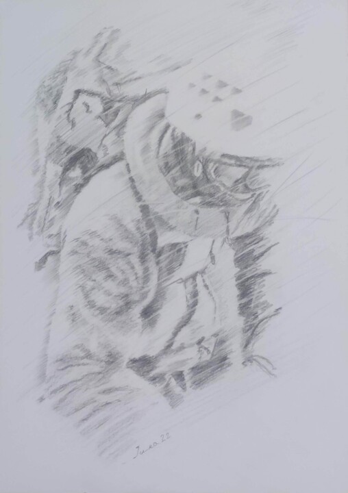 Mauvais temps en montagne 绘画, 25.6x19.7 in