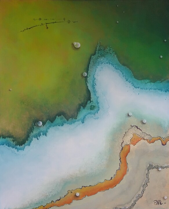Peinture intitulée "L'Entre Deux" par Emmanuelle Gaillard, Œuvre d'art originale, Acrylique Monté sur Châssis en bois