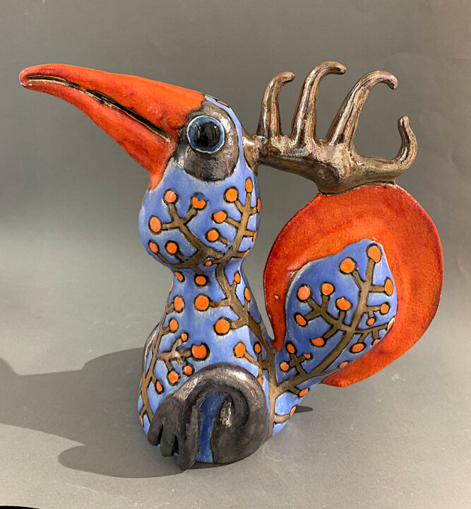 The Blue Bird (fairy tale) 雕塑, 11.4x13.8 in