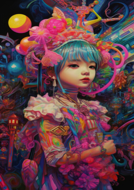DARK CIRCUS-SPOUNE 数字艺术, 46.8x33.1 in