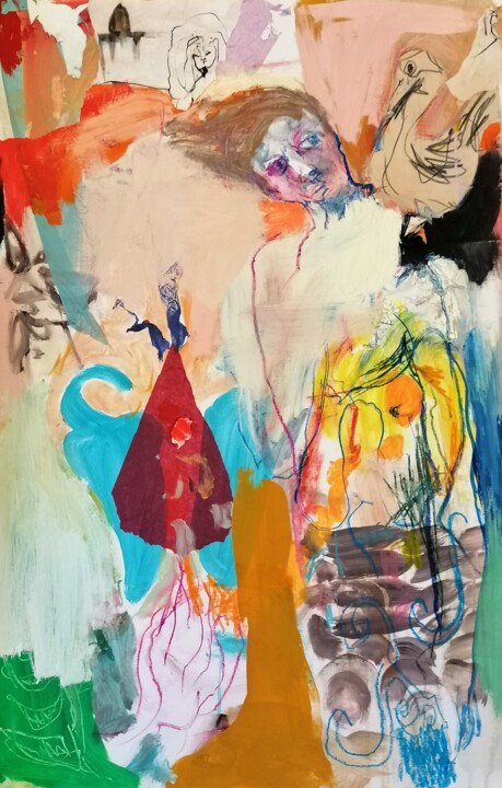 La petite voix 绘画, 43.3x28.7 in