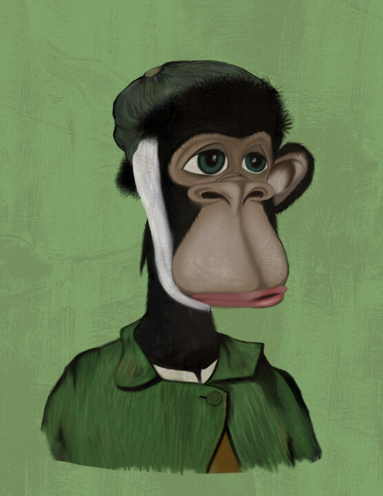Le singe sui meurt d'ennui | nft inspiration 数字艺术