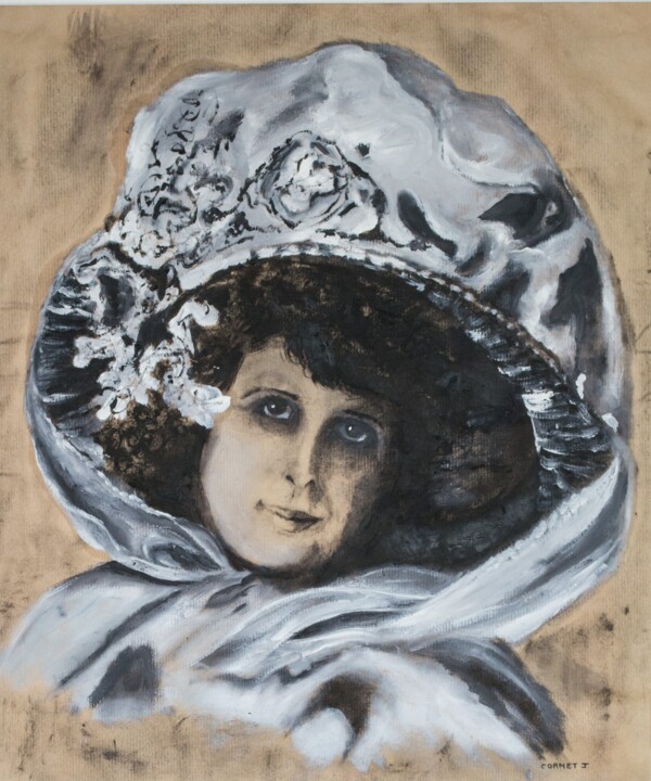 Peinture intitulée "HUILE SUR PAPIER KR…" par Jocelyne Cornet, Œuvre d'art originale, Huile