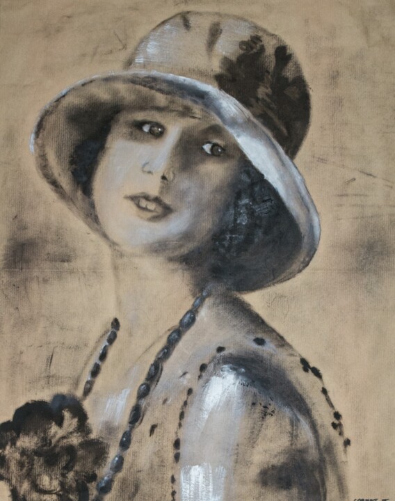 Peinture intitulée "HUILE SUR PAPIER KR…" par Jocelyne Cornet, Œuvre d'art originale, Huile