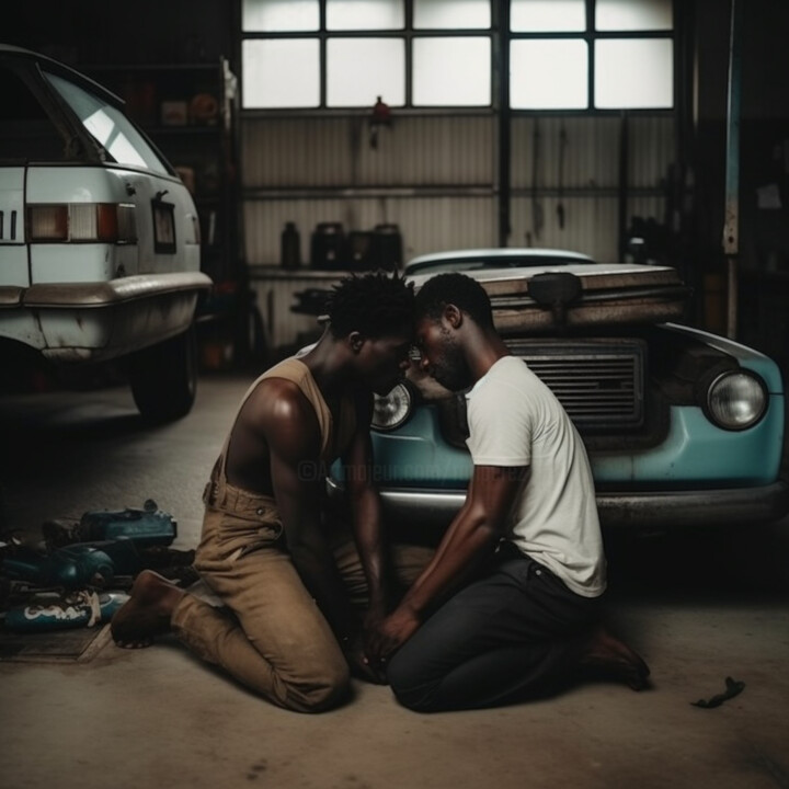 men love Homosexuality among black gay community in USA 数字艺术