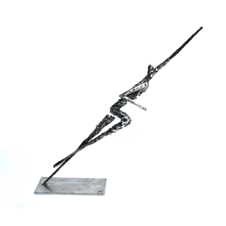 Skulptur mit dem Titel "IMPULSION" von Jean-Marc Martinez, Original-Kunstwerk, Metalle