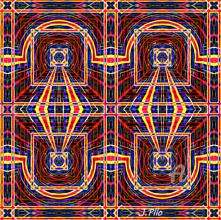 Arte digital titulada "Cuadras2" por Joseph Pllo, Obra de arte original, Pintura Digital