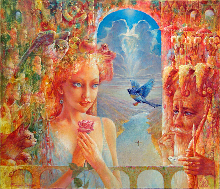 Peinture intitulée "Fragile Desire" par Valeriy Kot, Œuvre d'art originale, Huile Monté sur Châssis en bois