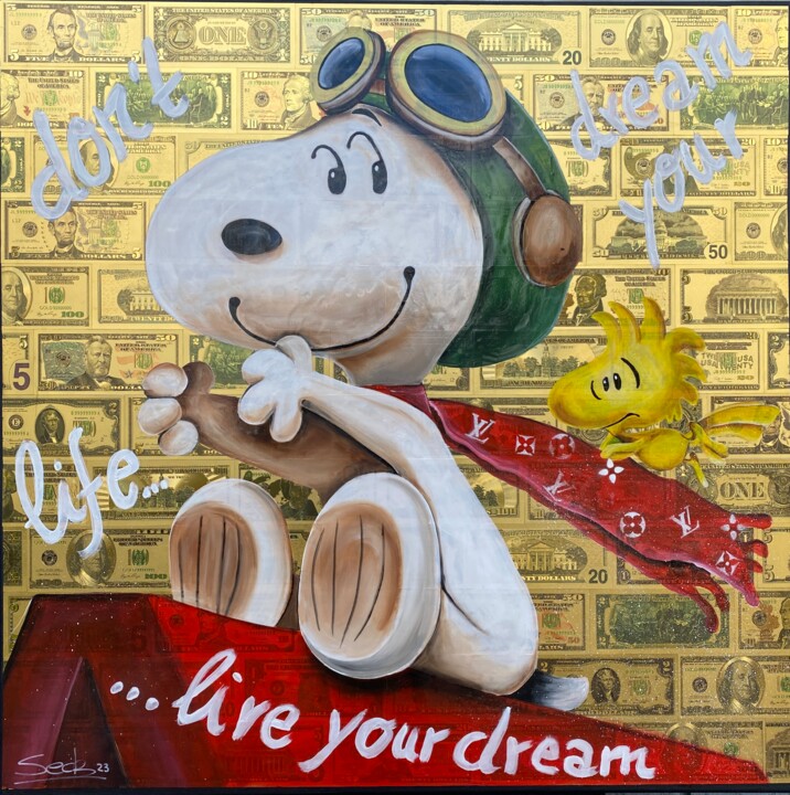 don't dream your life... 绘画, 31.5x31.5 in