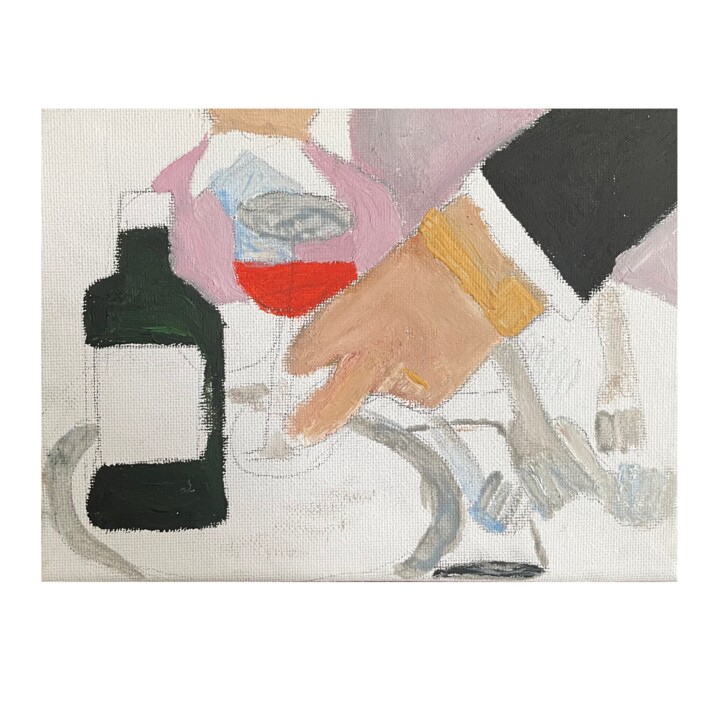 The Dinner 绘画, 7.9x11.8 in